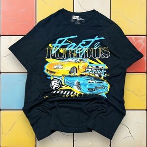Fast And Furious Nissan Skyline Shirt Y2K Men L Black Racing Car Tokyo Drift Tee